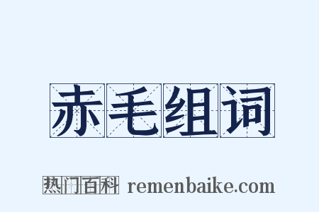 赤毛组词是什么意思的图片